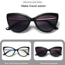 Load image into Gallery viewer, KEITHION Cat Eye Polarized Sunglasses  Women  Magnetic Clip On Glasses TR90 Optical Prescription Eyeglass Frames Magnet Clips