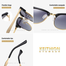 Load image into Gallery viewer, KEITHION Half Metal Sunglasses Men Women Brand Designer Glasses Mirror Sun Glasses Gafas Oculos De Sol Classic