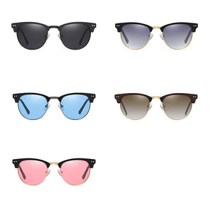 KEITHION Half Metal Sunglasses Men Women Brand Designer Glasses Mirror Sun Glasses Gafas Oculos De Sol Classic