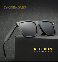 Carica l&#39;immagine nel visualizzatore di Gallery, KEITHION Occhiali da sole polarizzati retrò stile italiano Uomo Donna Occhiali da guida quadrati flat top UV400