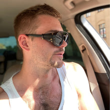 Load image into Gallery viewer, KEITHION Men Steampunk Goggles Sunglasses Women Retro Shades Leather With Side Shields Style Round Sun Glasses UV400