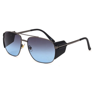 KEITHION Uomo Steampunk Occhiali Occhiali da sole Donna Tonalità retrò Protezioni laterali quadrate Occhiali da sole stile UV400