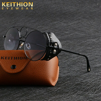 KEITHION Retro Punk Occhiali da sole Uomo Donna Gothic Rave Festival Occhiali Steampunk Occhiali da sole vintage da uomo Tonalità da uomo 