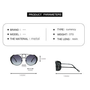 KEITHION Retro Punk Sunglasses Men Women Gothic Rave Festival Steampunk Goggles Vintage Mens Sunglases Men's Shades