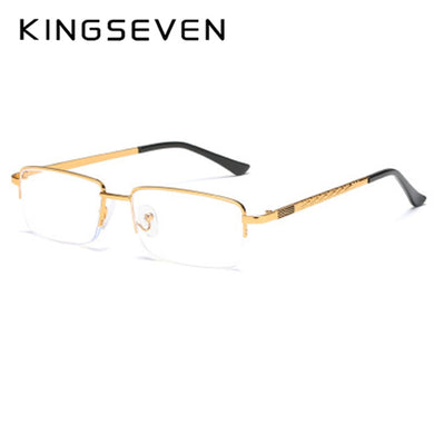 KINGAEVEN Half Frame Reading Glasses Presbyopic Eyewear Male Female Far sight Glasses With Strength +50+100 To +600