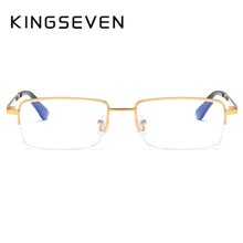 Carica l&#39;immagine nel visualizzatore di Gallery, KINGAEVEN Half Frame Reading Glasses Presbyopic Eyewear Male Female Far sight Glasses With Strength +50+100 To +600