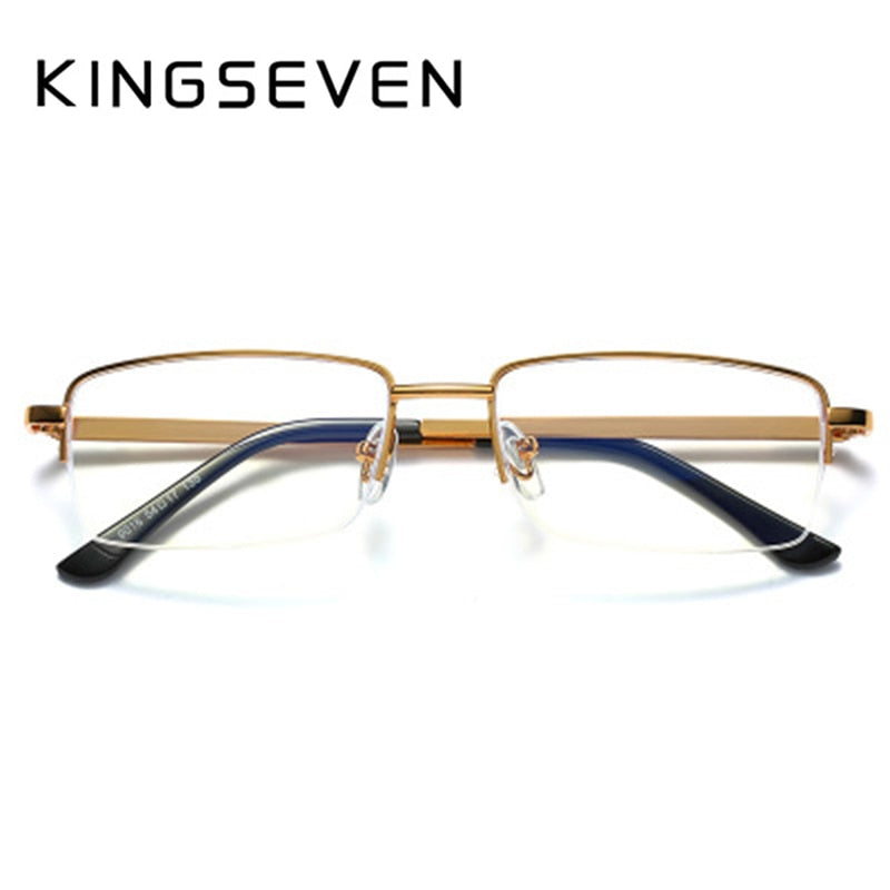 KINGAEVEN Half Frame Reading Glasses Presbyopic Eyewear Male Female Far sight Glasses With Strength +50+100 To +600