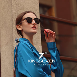 KINGSEVEN 100% Polarized Vintage Men Wooden Sunglasses Wood UV400 Protection Square Sun glasses Women Gafas De sol