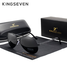 Load image into Gallery viewer, KINGSEVEN 2023 Design Aviation Alloy Frame HD Polarized Sunglasses For Men UV400 Protection