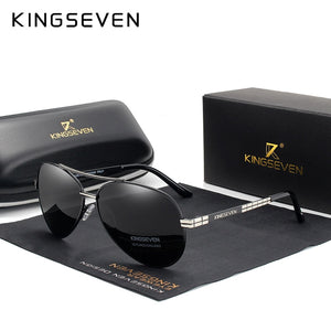 KINGSEVEN 2023 Design Aviation Alloy Frame HD Polarized Sunglasses For Men UV400 Protection