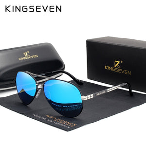 KINGSEVEN 2023 Design Aviation Alloy Frame HD Polarized Sunglasses For Men UV400 Protection