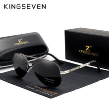 Load image into Gallery viewer, KINGSEVEN 2023 Design Aviation Alloy Frame HD Polarized Sunglasses For Men UV400 Protection