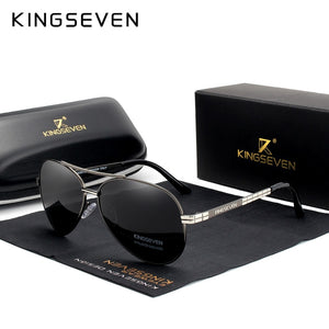 KINGSEVEN 2023 Design Aviation Alloy Frame HD Polarized Sunglasses For Men UV400 Protection
