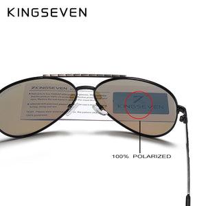 KINGSEVEN 2023 Design Aviation Alloy Frame HD Polarized Sunglasses For Men UV400 Protection