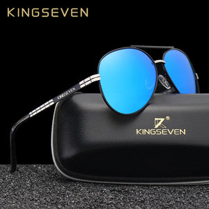 KINGSEVEN 2023 Design Aviation Alloy Frame HD Polarized Sunglasses For Men UV400 Protection
