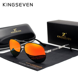 KINGSEVEN 2023 Design Aviation Alloy Frame HD Polarized Sunglasses For Men UV400 Protection
