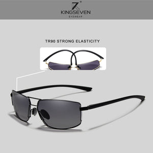 KINGSEVEN 2023 Brand Design Sunglasses Men Driving Square Frame Sun Glasses Male Classic Unisex Goggles Eyewear Gafas