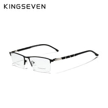 Carica l&#39;immagine nel visualizzatore di Gallery, KINGSEVEN 2023 DESIGN Men Titanium Alloy Glasses Frame Male Square Ultralight Eye Myopia Prescription Eyeglasses
