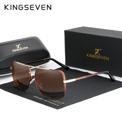KINGSEVEN 2023 Design Gradient Polarized Lens sunglasses Men Night Vision Eyewear Driving lunette de soleil