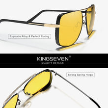 Load image into Gallery viewer, KINGSEVEN 2023 Design Gradient Polarized Lens sunglasses Men Night Vision Eyewear Driving lunette de soleil