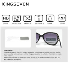 Load image into Gallery viewer, KINGSEVEN 2023 Elegant Young Women's Glasses Polarized Sunglasses Gradient Lens Mirror Eyewear Butterfly Style N7215
