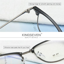 Carica l&#39;immagine nel visualizzatore di Gallery, KINGSEVEN 2023 Upscale Round Glasses Frames Women Brand Optical Ultralight Eyeglasses Computer Glasses