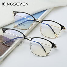 Carica l&#39;immagine nel visualizzatore di Gallery, KINGSEVEN 2023 Upscale Round Glasses Frames Women Brand Optical Ultralight Eyeglasses Computer Glasses
