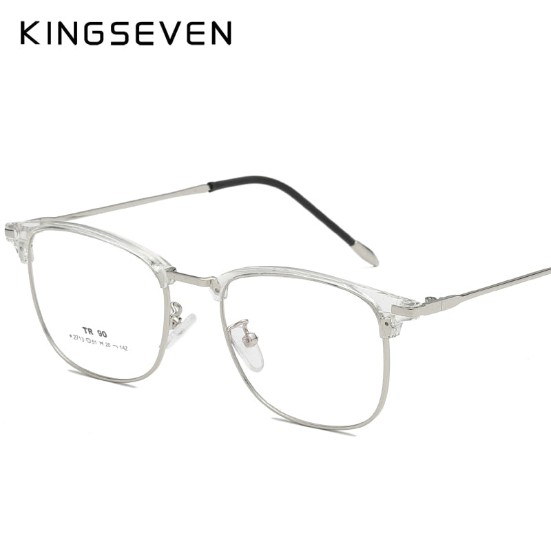 KINGSEVEN 2023 Upscale Round Glasses Frames Women Brand Optical Ultralight Eyeglasses Computer Glasses