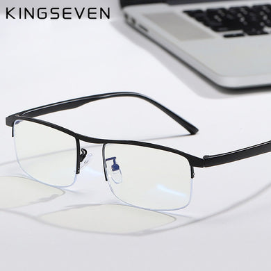 KINGSEVEN 2023 Myopia Glasses Men Women Retro Metal Frame Square Students Myopia Glasses Frame For 1 -1.5 -2 -2.5