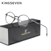 Load image into Gallery viewer, KINGSEVEN 2023 Round Titanium Optical Lenses Glasses Frame Men Myopia Women Prescription Glasses Eyeglasses Male Metal Eyewear