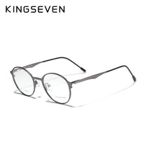 Load image into Gallery viewer, KINGSEVEN 2023 Round Titanium Optical Lenses Glasses Frame Men Myopia Women Prescription Glasses Eyeglasses Male Metal Eyewear