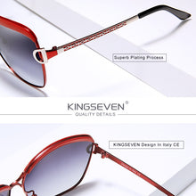 Load image into Gallery viewer, KINGSEVEN 2023 Women's Glasses  Brand Sunglasses Gradient Polarized Lens Round Sun glasses Butterfly Oculos Feminino