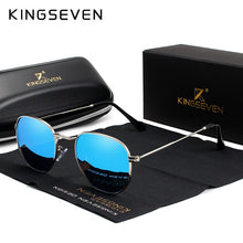 Carica l&#39;immagine nel visualizzatore di Gallery, KINGSEVEN 2023 Classic Reflective Sunglasses Men Hexagon Retro Sun glasses Stainless Steel Eyewear Oculos Gafas De Sol Shades