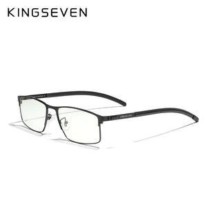 KINGSEVEN 2023 Men Titanium Alloy Glasses Frame Male Business Style Ultralight  Myopia Prescription Eyeglasses