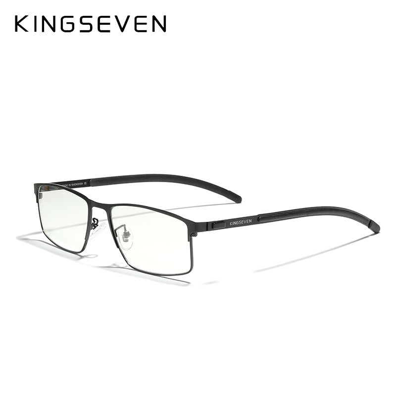KINGSEVEN 2023 Men Titanium Alloy Glasses Frame Male Business Style Ultralight  Myopia Prescription Eyeglasses
