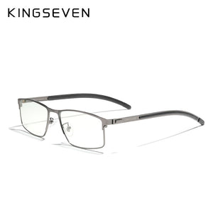 KINGSEVEN 2023 Men Titanium Alloy Glasses Frame Male Business Style Ultralight  Myopia Prescription Eyeglasses