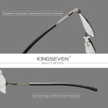 Load image into Gallery viewer, KINGSEVEN 2023 Men Titanium Alloy Glasses Frame Male Business Style Ultralight  Myopia Prescription Eyeglasses