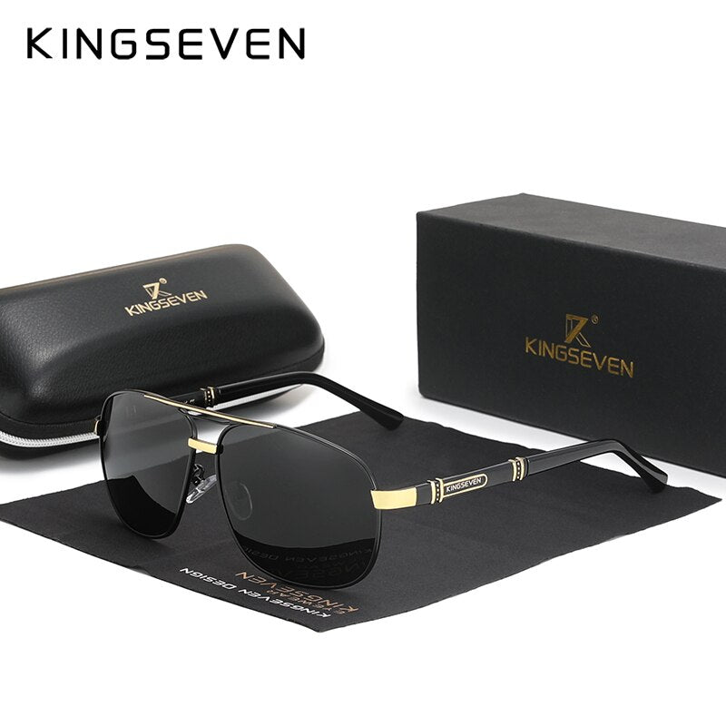 KINGSEVEN 2022   Men's Sunglasses Polarized UV400 Protection Driving Sun Glasses Male Oculos de sol N7621