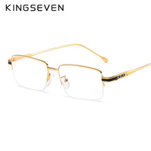 Carica l&#39;immagine nel visualizzatore di Gallery, KINGSEVEN 2023 Half Frame Reading Glasses Brushed Reading Glasses Men&#39;s Anti-Blu-ray Reading Glasses HD