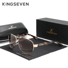 Load image into Gallery viewer, KINGSEVEN 2023 Official Debut Sunglasses Men Polarized Gradient Sun glasses Women Acetate Wire-Core Temples Pilot Eyewear N7777