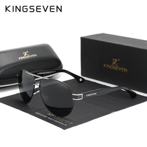 KINGSEVEN 2023 Official Debut Sunglasses Men Polarized Gradient Sun glasses Women Acetate Wire-Core Temples Pilot Eyewear N7777