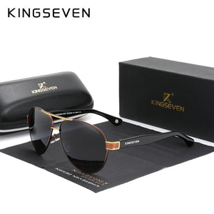 KINGSEVEN 2023 Official Debut Sunglasses Men Polarized Gradient Sun glasses Women Acetate Wire-Core Temples Pilot Eyewear N7777