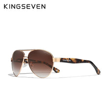 Carica l&#39;immagine nel visualizzatore di Gallery, KINGSEVEN 2023 Official Debut Sunglasses Men Polarized Gradient Sun glasses Women Acetate Wire-Core Temples Pilot Eyewear N7777
