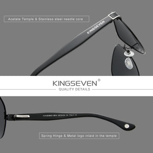 KINGSEVEN 2023 Official Debut Sunglasses Men Polarized Gradient Sun glasses Women Acetate Wire-Core Temples Pilot Eyewear N7777