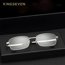 Carica l&#39;immagine nel visualizzatore di Gallery, KINGSEVEN 2023 Retro HD Anti-reflective Lens Non-folding Silver Alloy Frame Reading Glasses Old Glasses Wear-resistant Eyewear