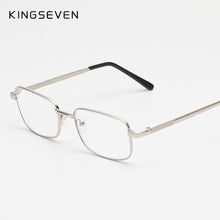 Carica l&#39;immagine nel visualizzatore di Gallery, KINGSEVEN 2023 Retro HD Anti-reflective Lens Non-folding Silver Alloy Frame Reading Glasses Old Glasses Wear-resistant Eyewear