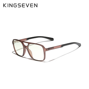 KINGSEVEN 2023 TR90 Retro Ray Blue Light Blocking Glasses For Men Women Support custom prescription lenses  Computer Glasses