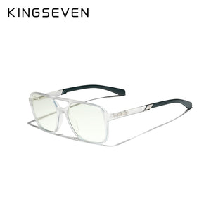 KINGSEVEN 2023 TR90 Retro Ray Blue Light Blocking Glasses For Men Women Support custom prescription lenses  Computer Glasses