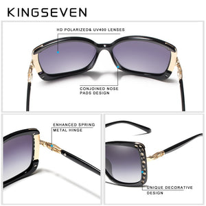 KINGSEVEN 2023 Women's Brand Designer Polarized Sunglasses Butterfly Frame Summer Gradient Lens Sun glasses Retro 7215
