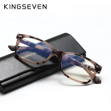 KINGSEVEN 2023TR90 Glasses Frame Men Ultralight Square Myopia Prescription Eyeglasses 2023 Blue Light Blocking Computer Glasses